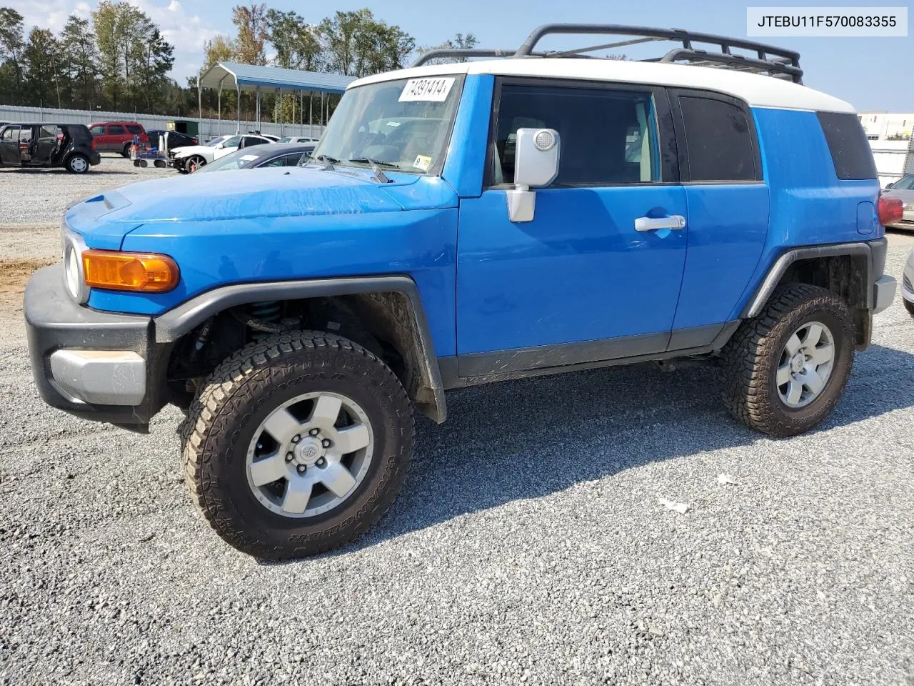 2007 Toyota Fj Cruiser VIN: JTEBU11F570083355 Lot: 74391414