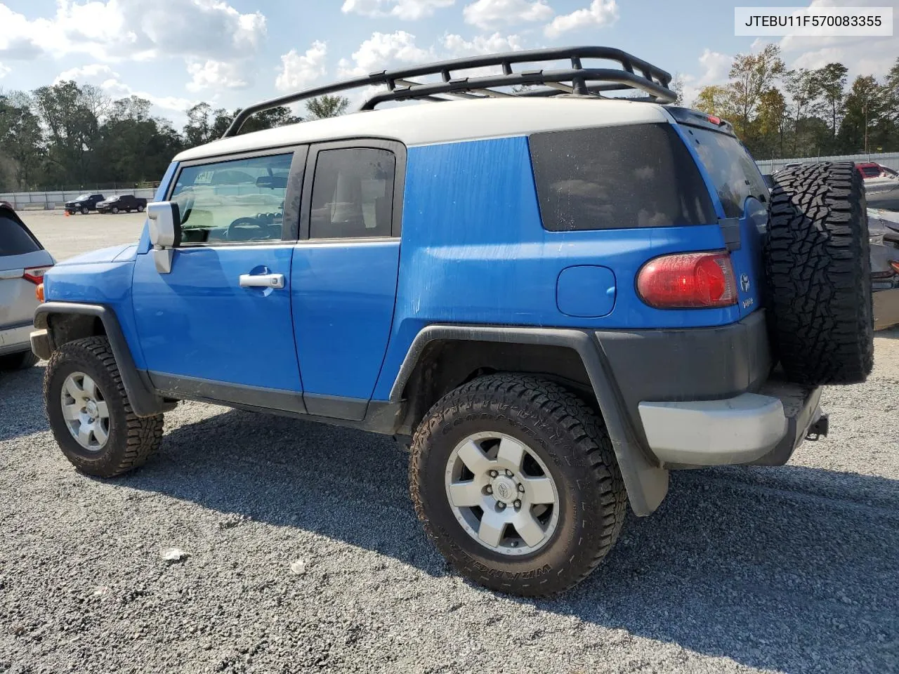 2007 Toyota Fj Cruiser VIN: JTEBU11F570083355 Lot: 74391414