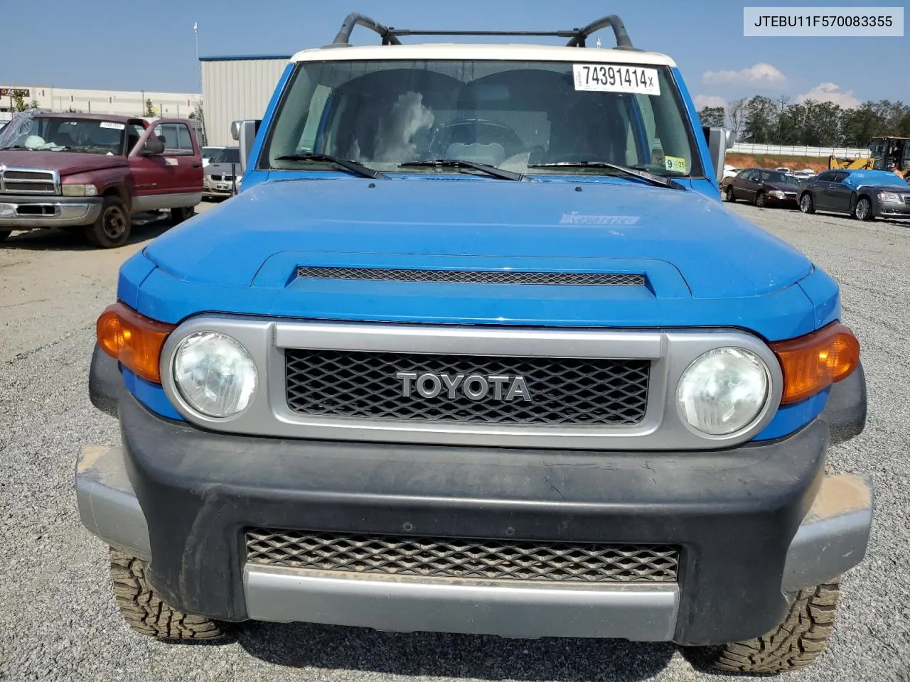 2007 Toyota Fj Cruiser VIN: JTEBU11F570083355 Lot: 74391414