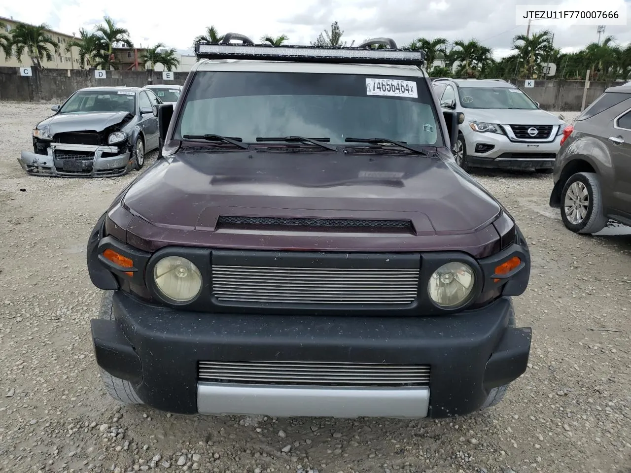 2007 Toyota Fj Cruiser VIN: JTEZU11F770007666 Lot: 74656464