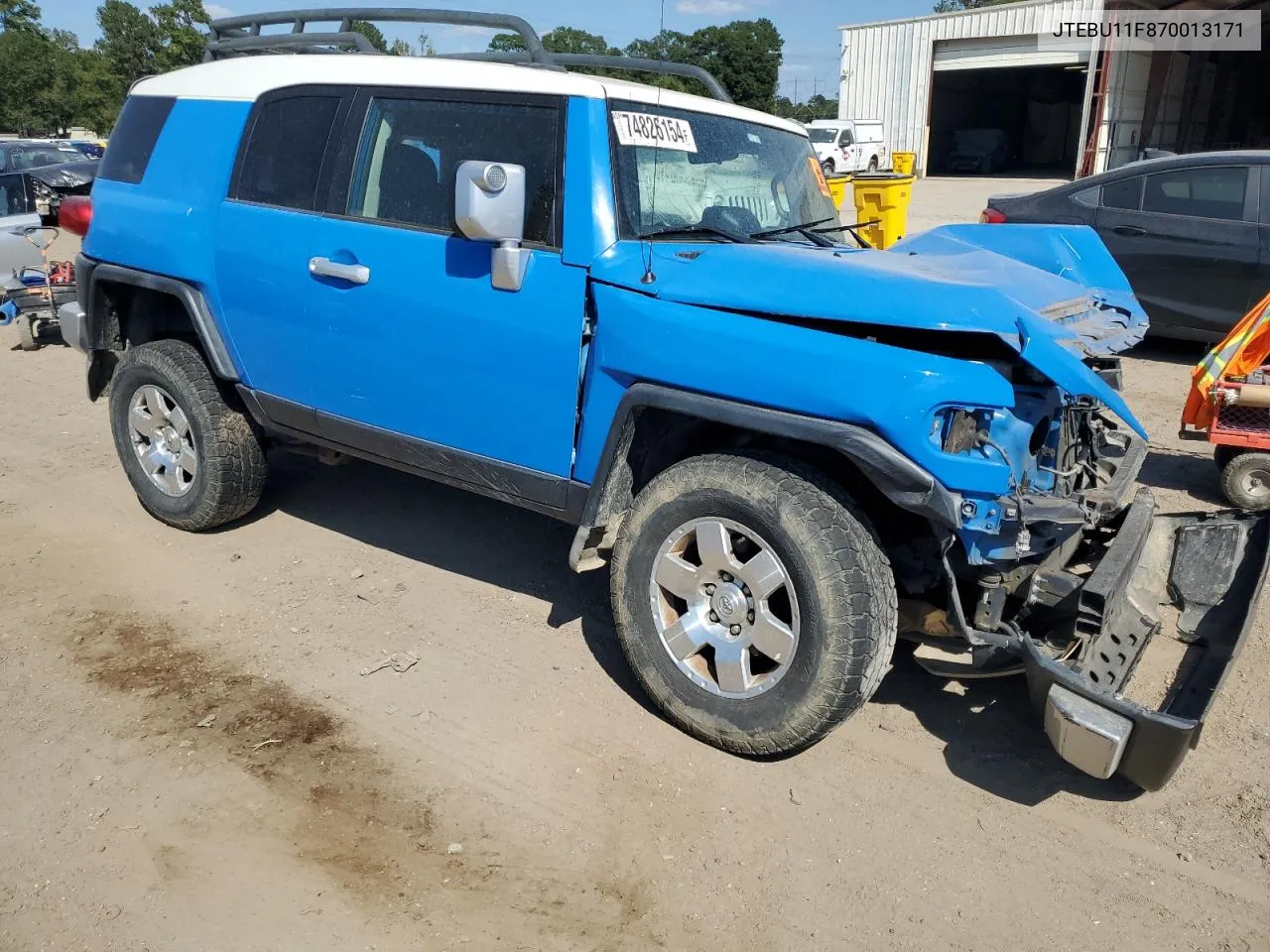 2007 Toyota Fj Cruiser VIN: JTEBU11F870013171 Lot: 74826154