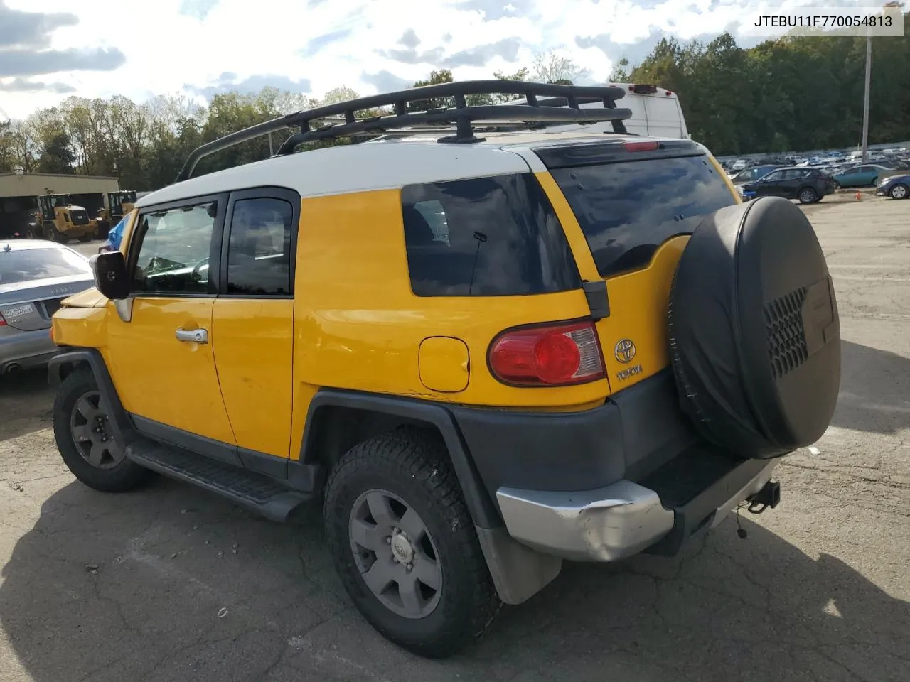 2007 Toyota Fj Cruiser VIN: JTEBU11F770054813 Lot: 74828624