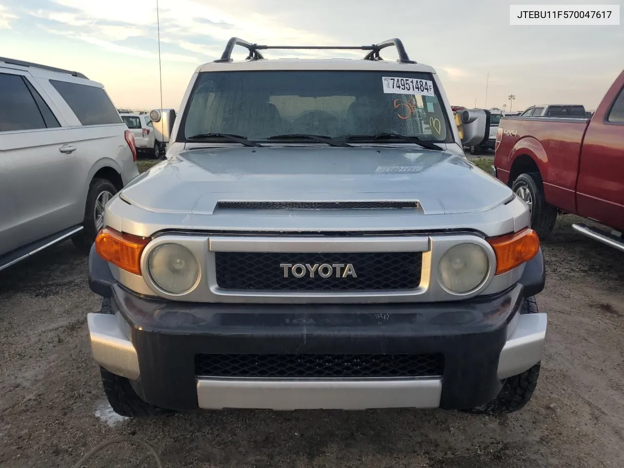 2007 Toyota Fj Cruiser VIN: JTEBU11F570047617 Lot: 74951484