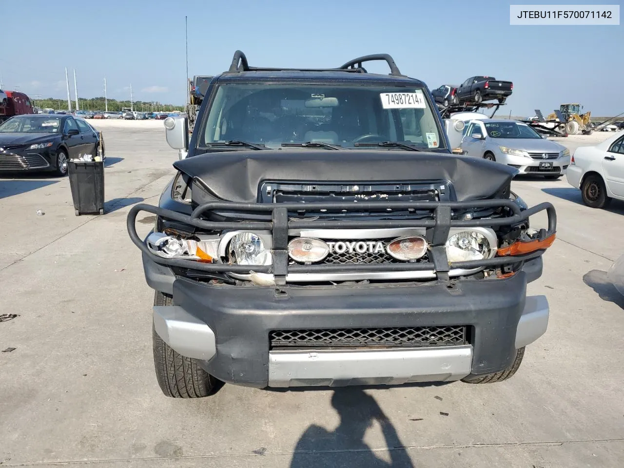 2007 Toyota Fj Cruiser VIN: JTEBU11F570071142 Lot: 74987214