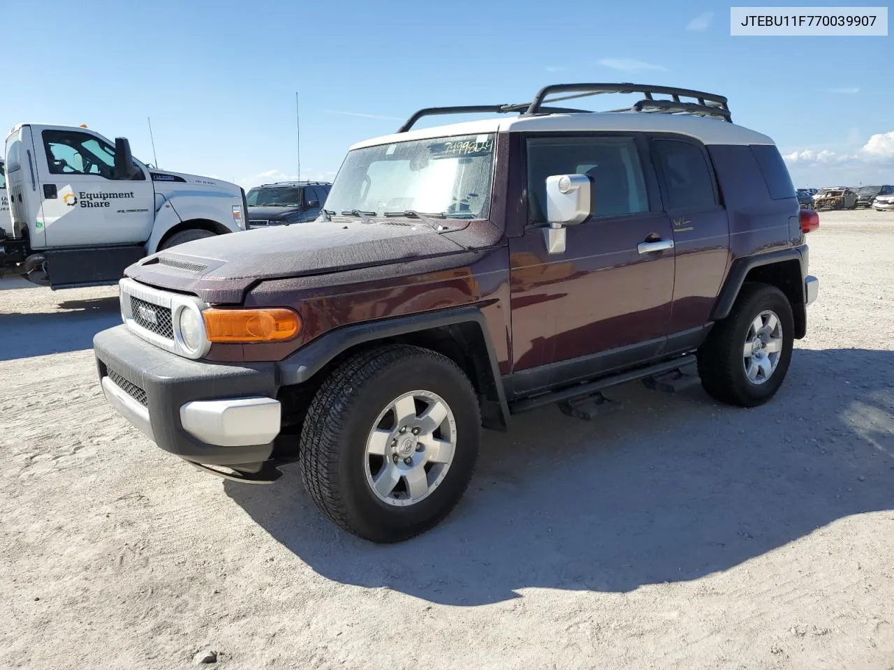 2007 Toyota Fj Cruiser VIN: JTEBU11F770039907 Lot: 74998124