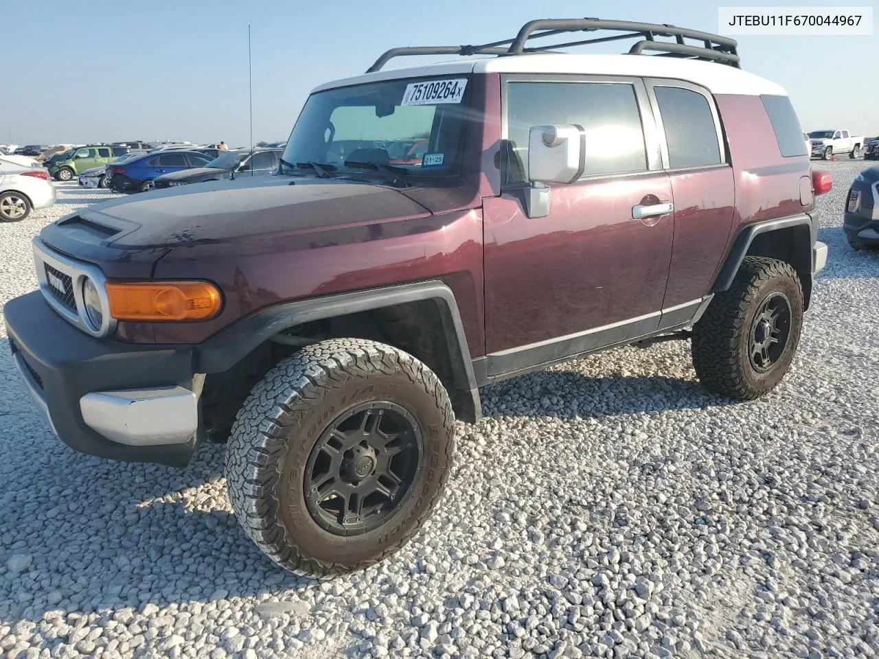 2007 Toyota Fj Cruiser VIN: JTEBU11F670044967 Lot: 75109264