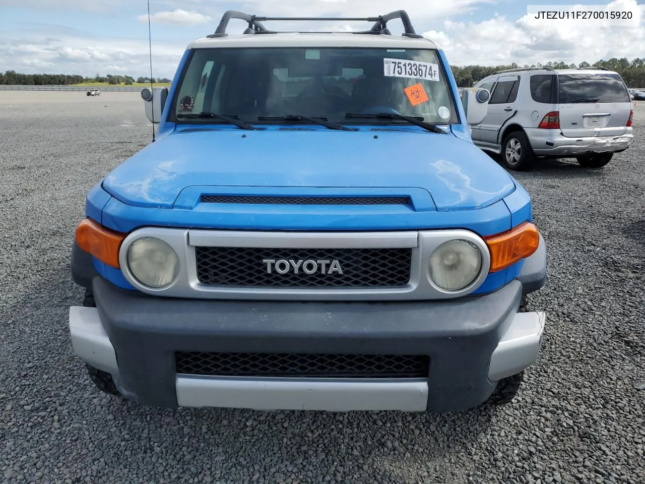 2007 Toyota Fj Cruiser VIN: JTEZU11F270015920 Lot: 75133674