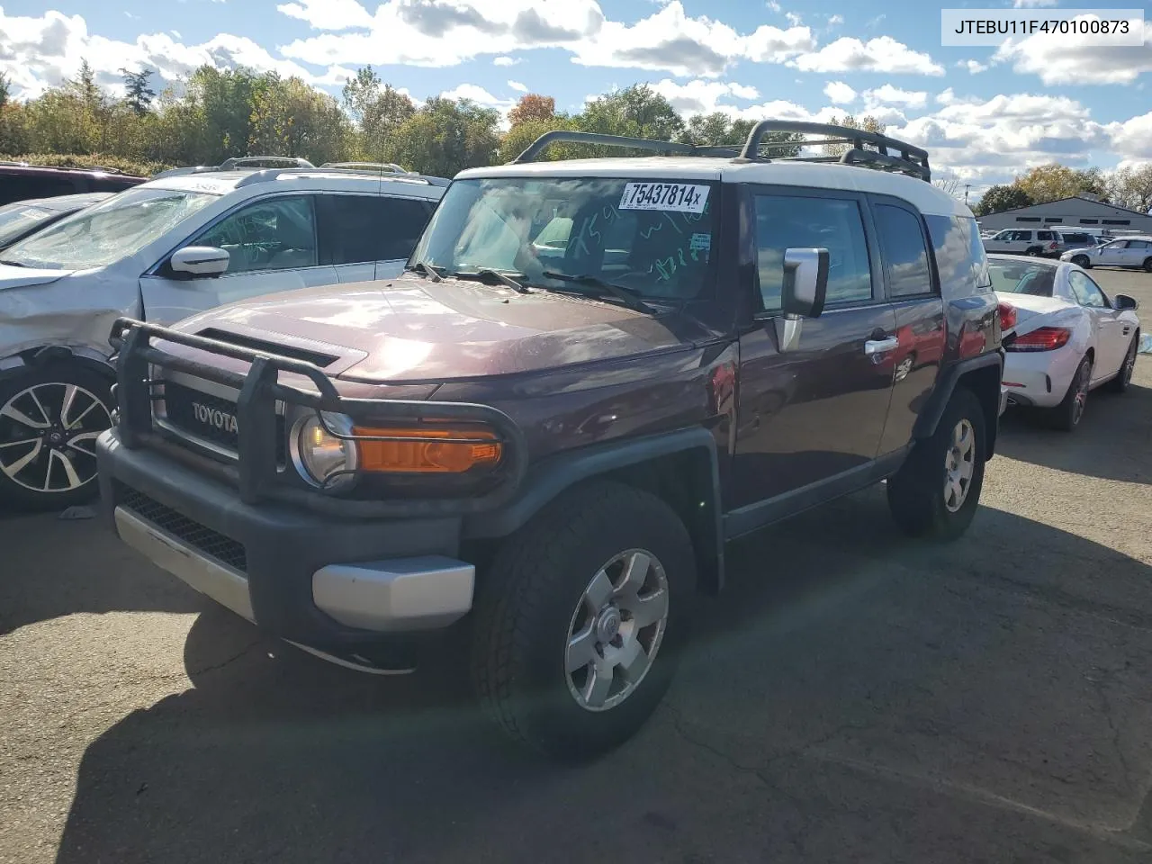 2007 Toyota Fj Cruiser VIN: JTEBU11F470100873 Lot: 75437814