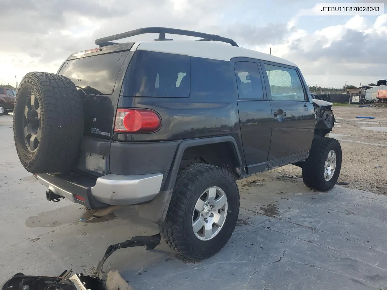 2007 Toyota Fj Cruiser VIN: JTEBU11F870028043 Lot: 75672044