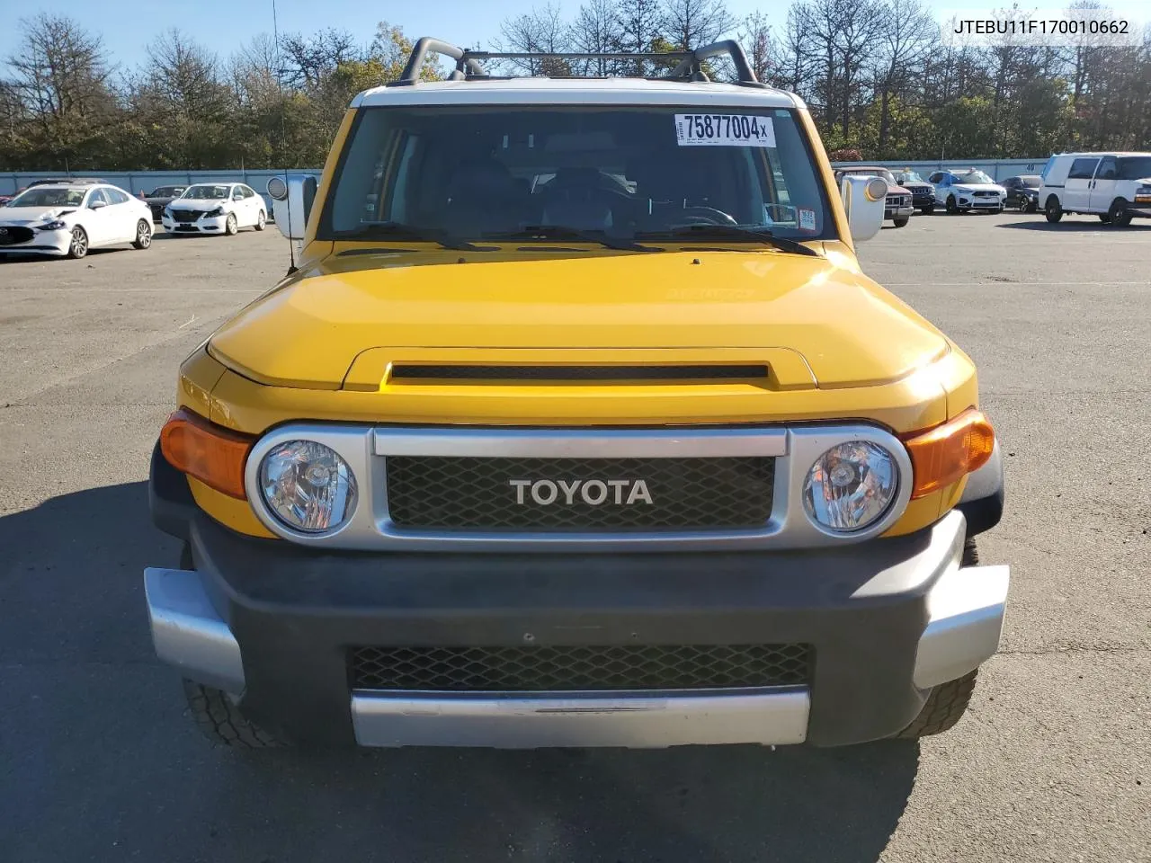 2007 Toyota Fj Cruiser VIN: JTEBU11F170010662 Lot: 75877004