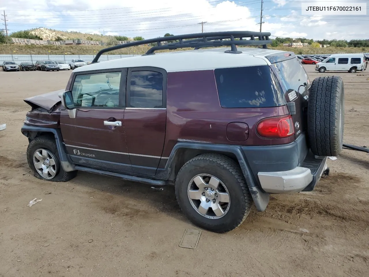 2007 Toyota Fj Cruiser VIN: JTEBU11F670022161 Lot: 76034194