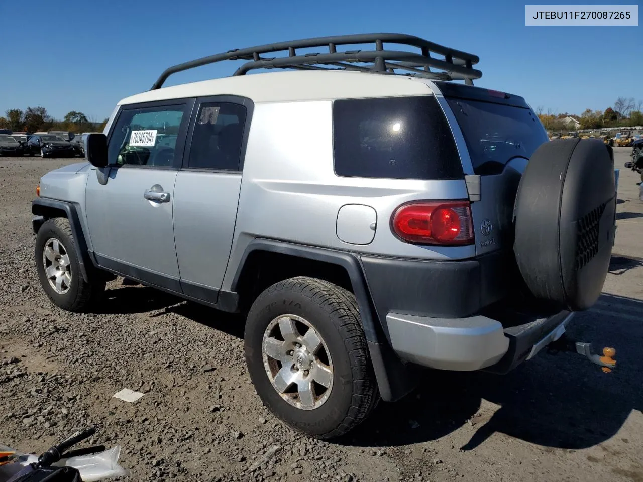 2007 Toyota Fj Cruiser VIN: JTEBU11F270087265 Lot: 76345704