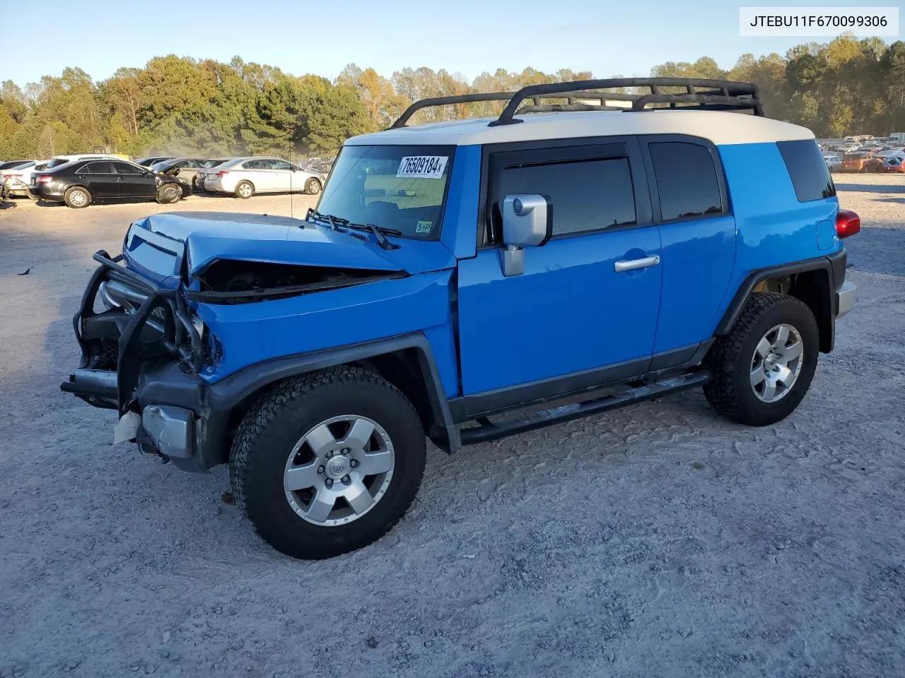 2007 Toyota Fj Cruiser VIN: JTEBU11F670099306 Lot: 76509184