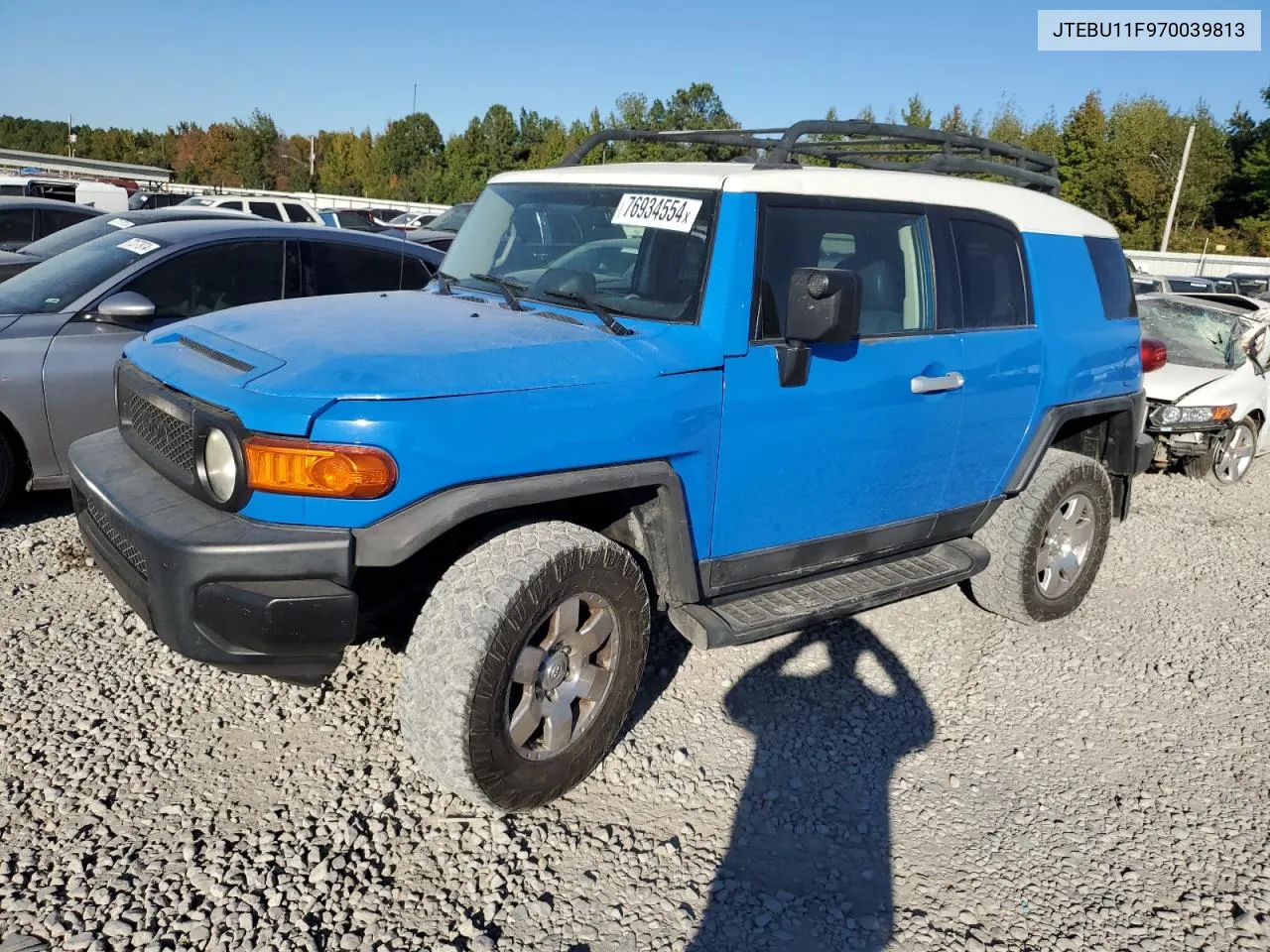 2007 Toyota Fj Cruiser VIN: JTEBU11F970039813 Lot: 76934554