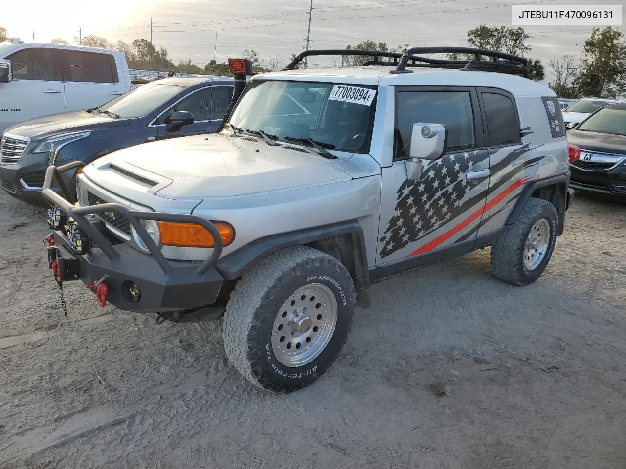 2007 Toyota Fj Cruiser VIN: JTEBU11F470096131 Lot: 77003094