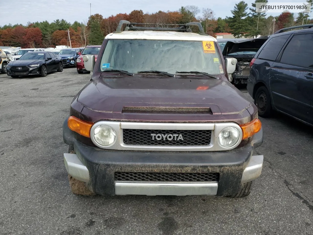 2007 Toyota Fj Cruiser VIN: JTEBU11F970019836 Lot: 77312954