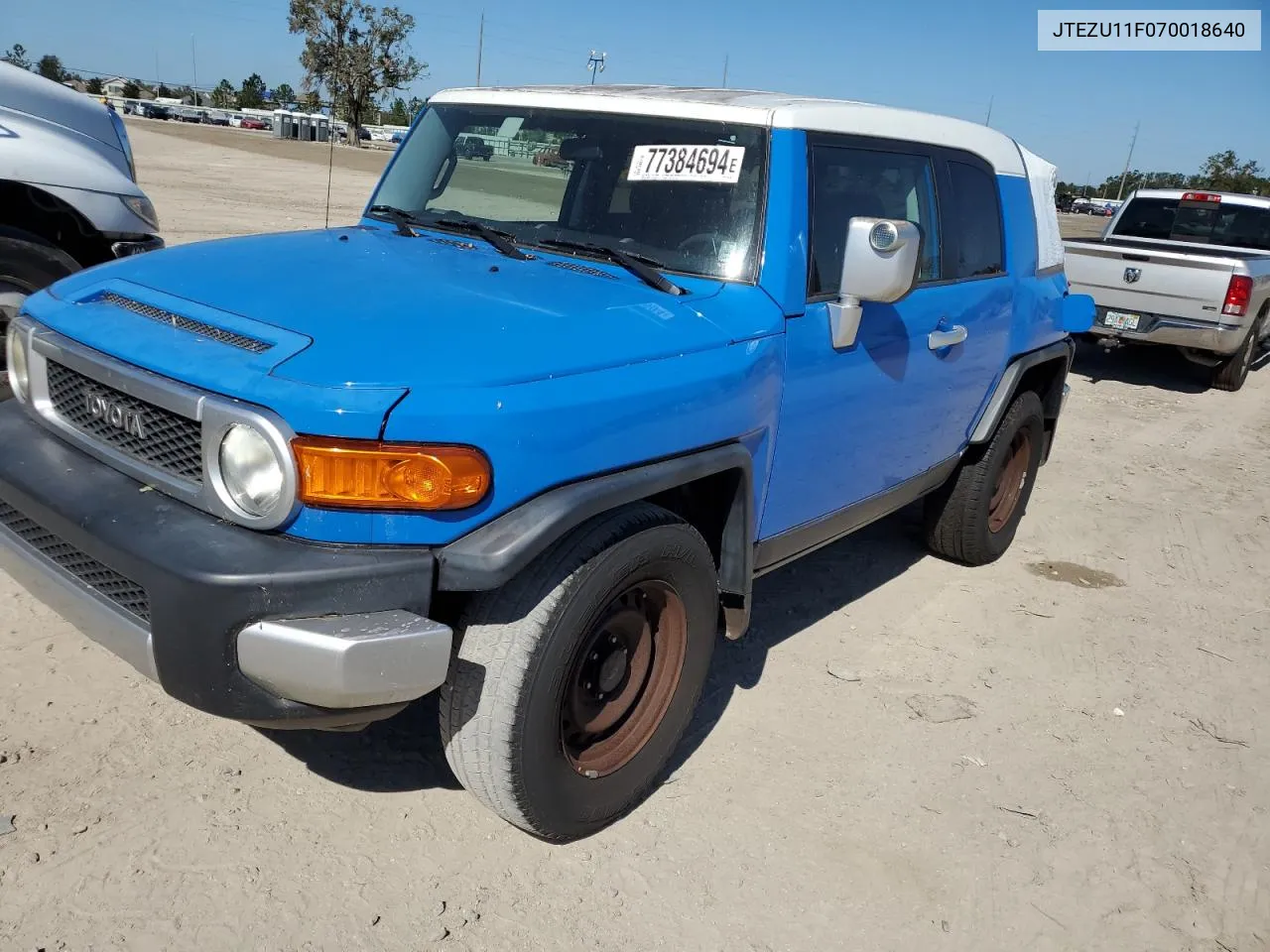 2007 Toyota Fj Cruiser VIN: JTEZU11F070018640 Lot: 77384694