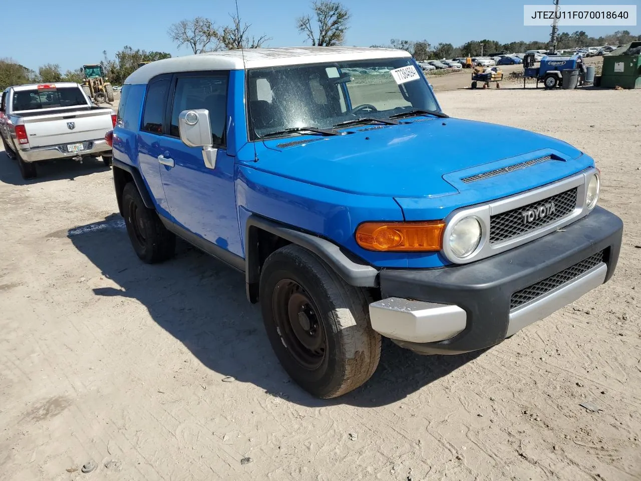 2007 Toyota Fj Cruiser VIN: JTEZU11F070018640 Lot: 77384694