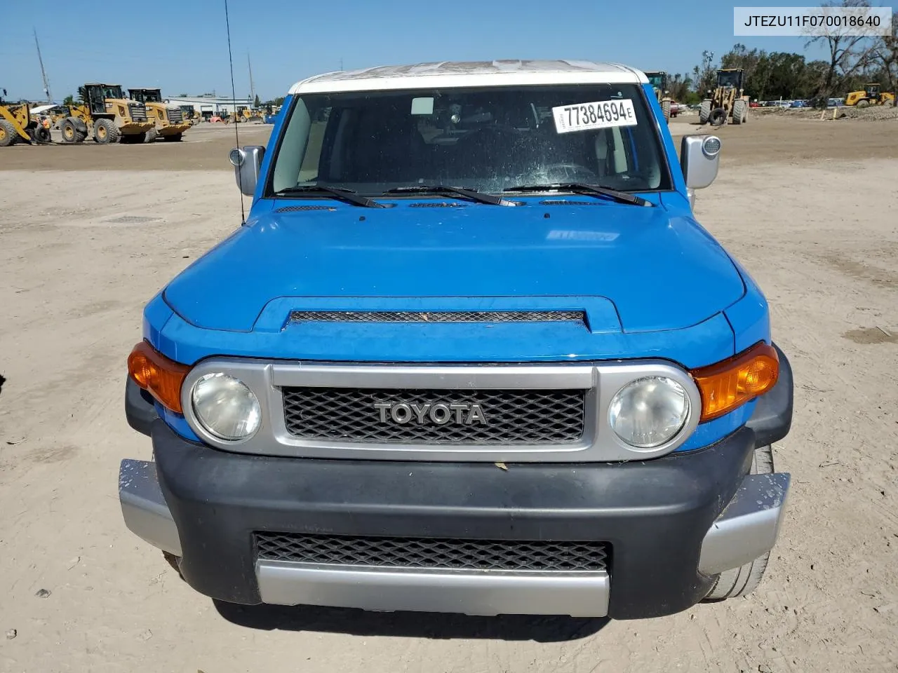 2007 Toyota Fj Cruiser VIN: JTEZU11F070018640 Lot: 77384694