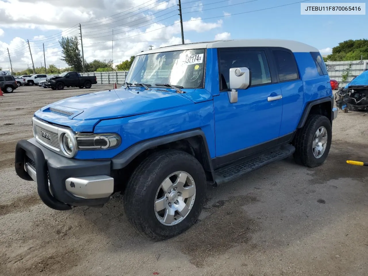 2007 Toyota Fj Cruiser VIN: JTEBU11F870065416 Lot: 77392174