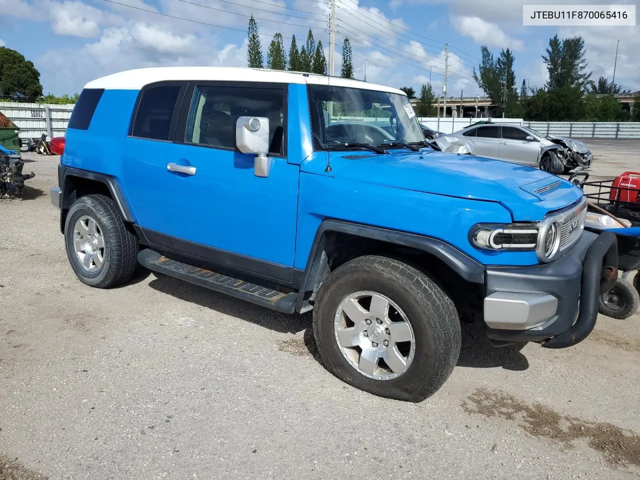 2007 Toyota Fj Cruiser VIN: JTEBU11F870065416 Lot: 77392174