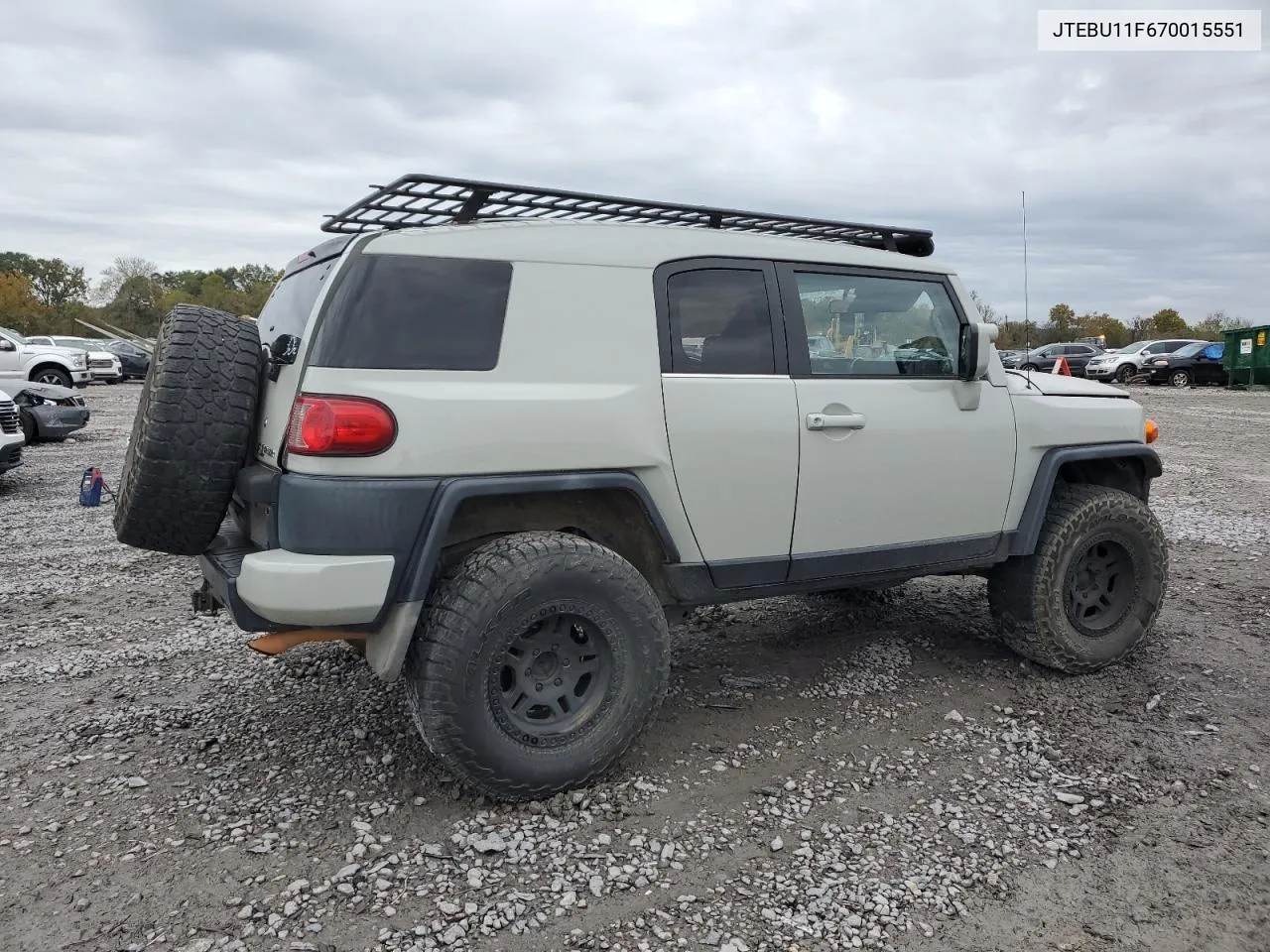 2007 Toyota Fj Cruiser VIN: JTEBU11F670015551 Lot: 78642334