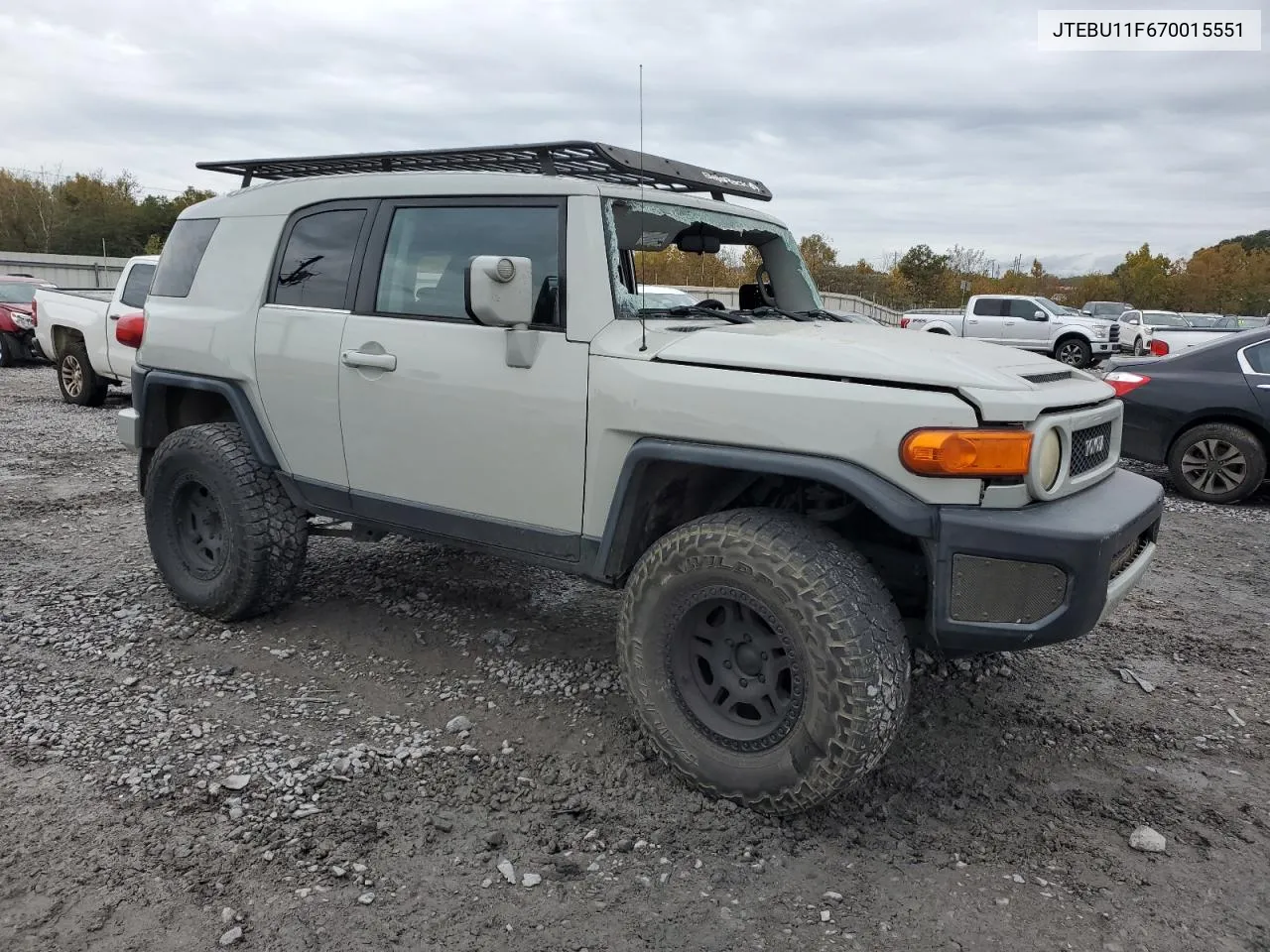 2007 Toyota Fj Cruiser VIN: JTEBU11F670015551 Lot: 78642334