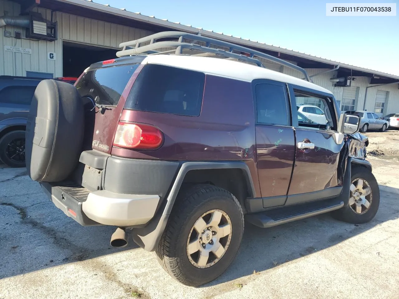 2007 Toyota Fj Cruiser VIN: JTEBU11F070043538 Lot: 79602204