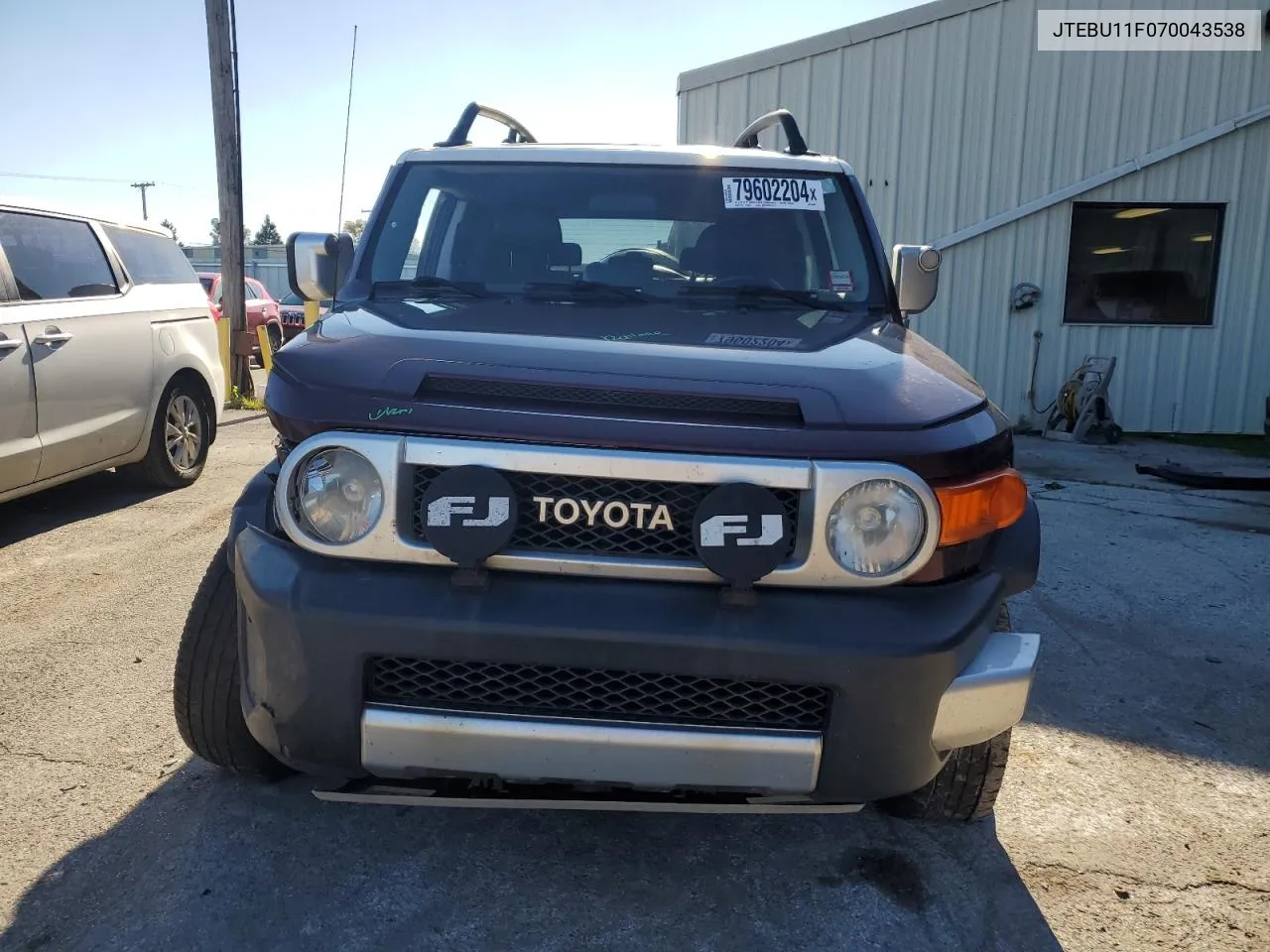 2007 Toyota Fj Cruiser VIN: JTEBU11F070043538 Lot: 79602204