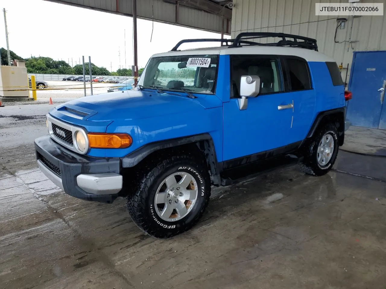 2007 Toyota Fj Cruiser VIN: JTEBU11F070002066 Lot: 80031504