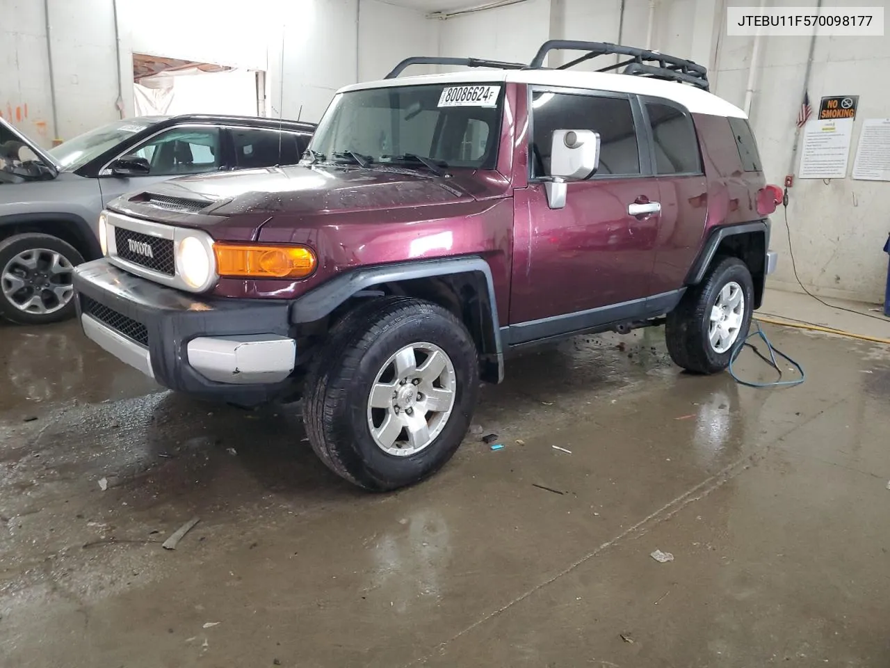 2007 Toyota Fj Cruiser VIN: JTEBU11F570098177 Lot: 80086624