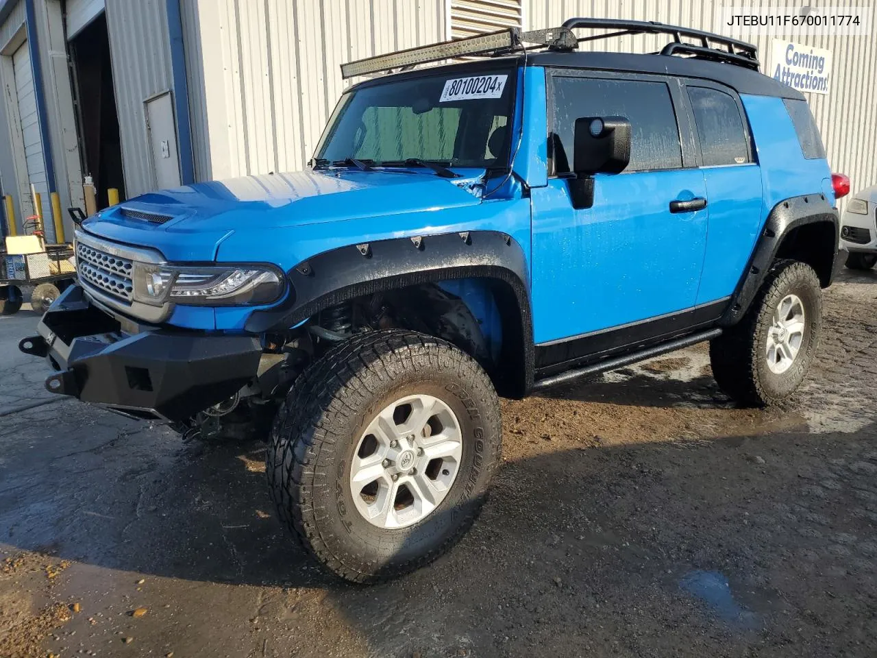 2007 Toyota Fj Cruiser VIN: JTEBU11F670011774 Lot: 80100204