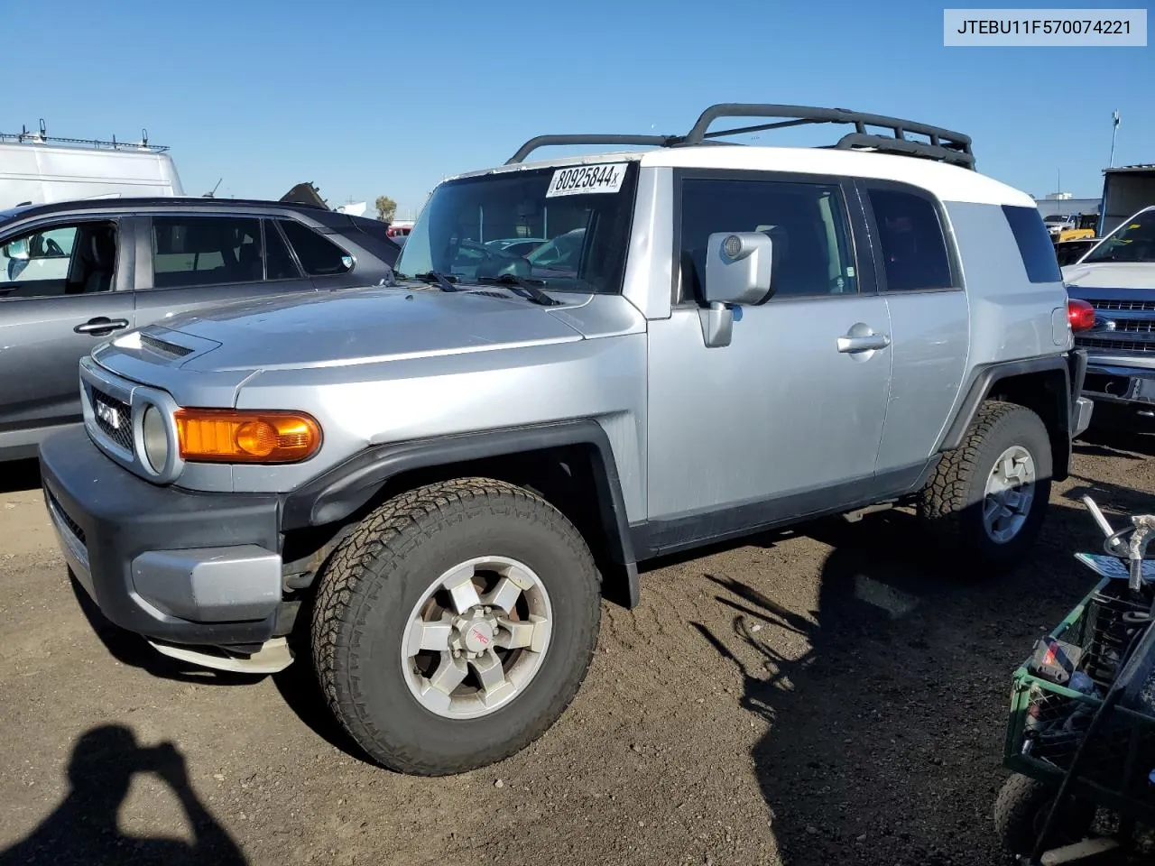 2007 Toyota Fj Cruiser VIN: JTEBU11F570074221 Lot: 80925844