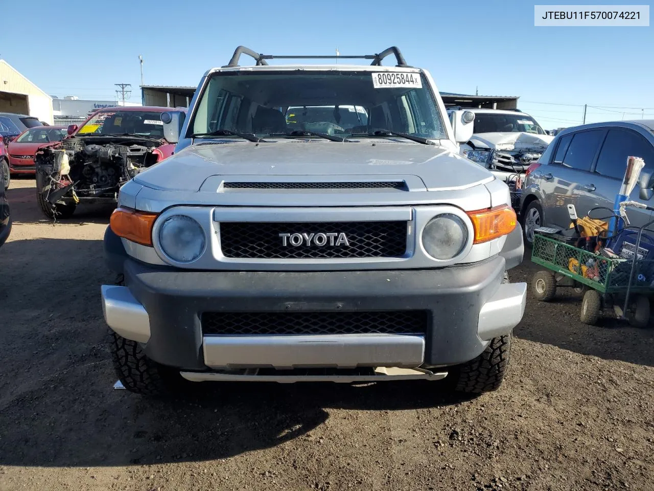 2007 Toyota Fj Cruiser VIN: JTEBU11F570074221 Lot: 80925844