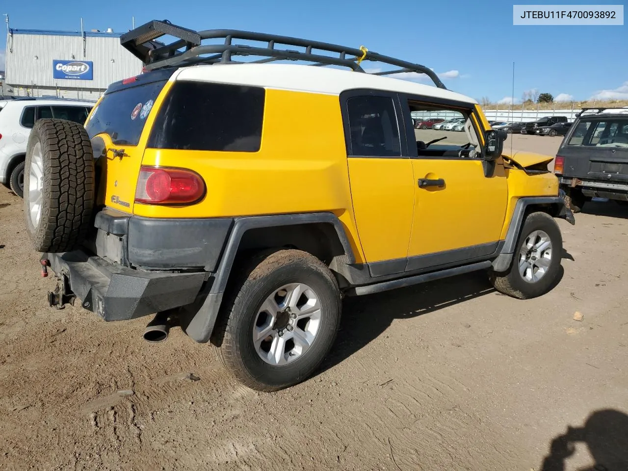 2007 Toyota Fj Cruiser VIN: JTEBU11F470093892 Lot: 81347644