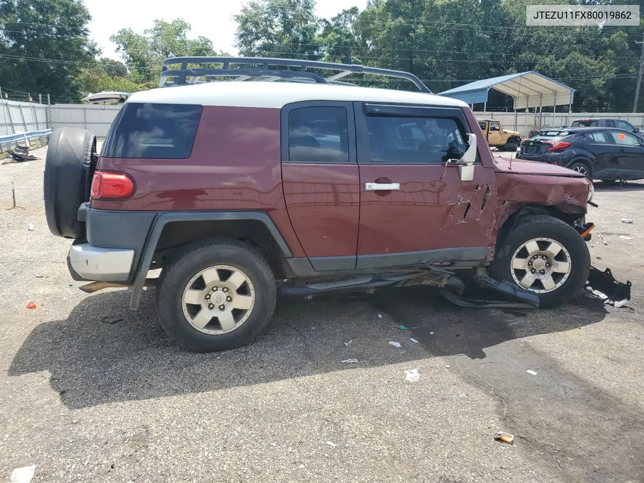 2008 Toyota Fj Cruiser VIN: JTEZU11FX80019862 Lot: 64317734