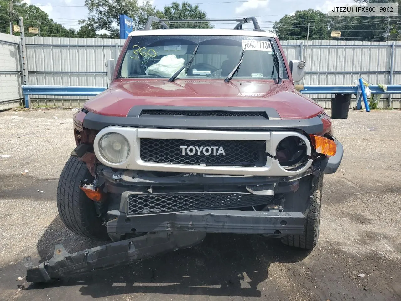 2008 Toyota Fj Cruiser VIN: JTEZU11FX80019862 Lot: 64317734