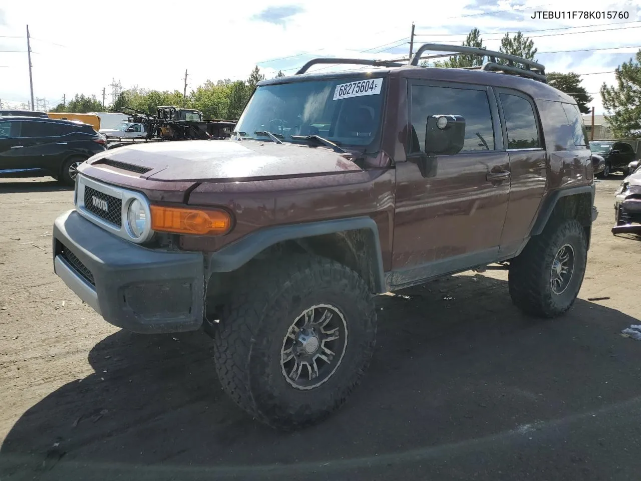 2008 Toyota Fj Cruiser VIN: JTEBU11F78K015760 Lot: 68275604