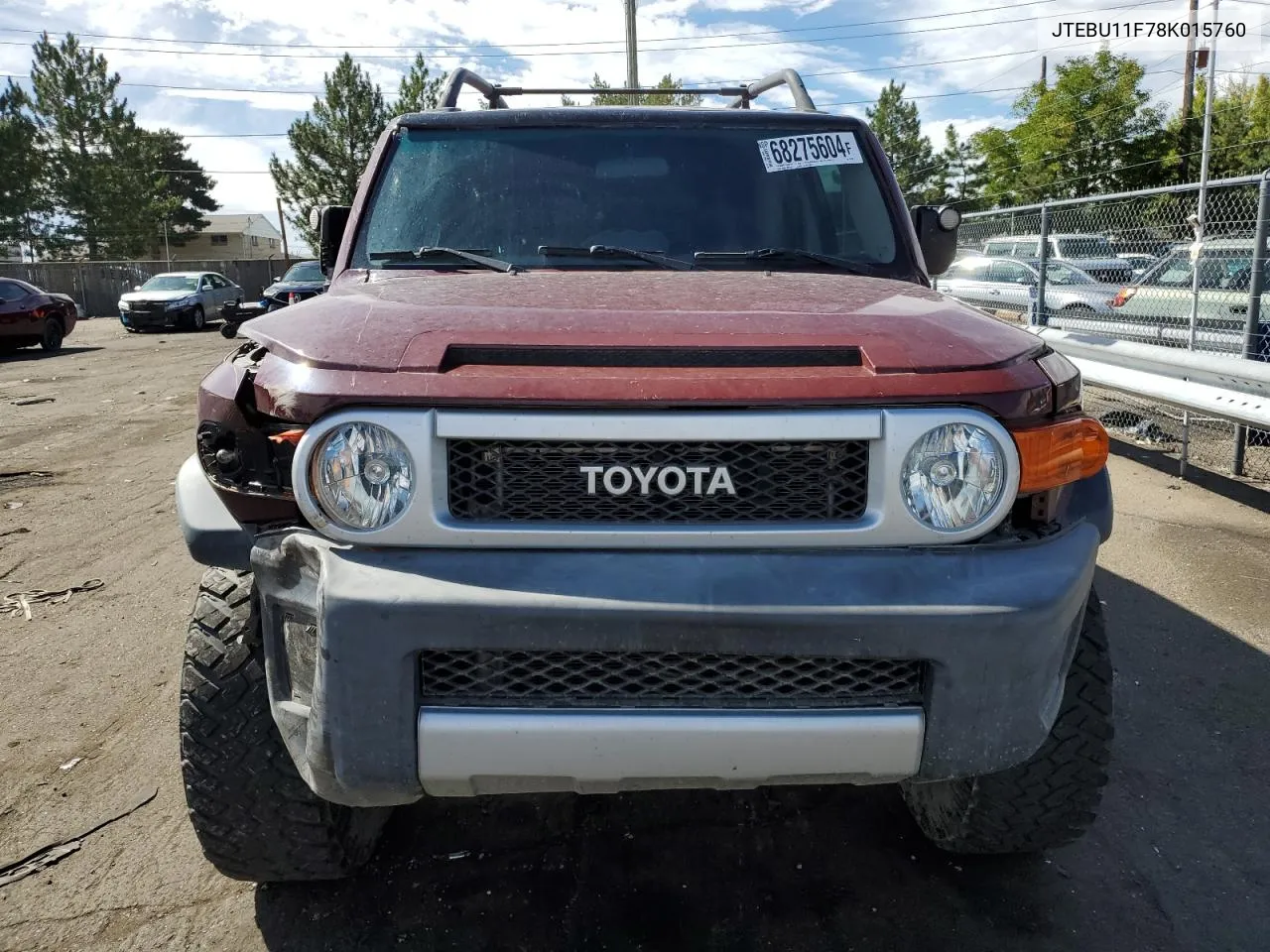 2008 Toyota Fj Cruiser VIN: JTEBU11F78K015760 Lot: 68275604