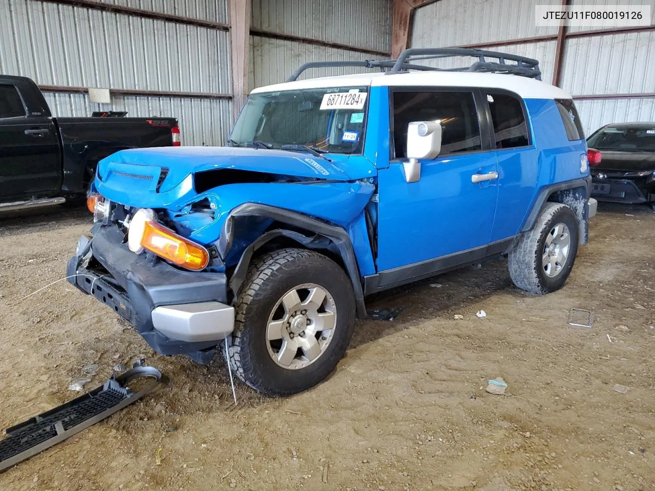 2008 Toyota Fj Cruiser VIN: JTEZU11F080019126 Lot: 68711284