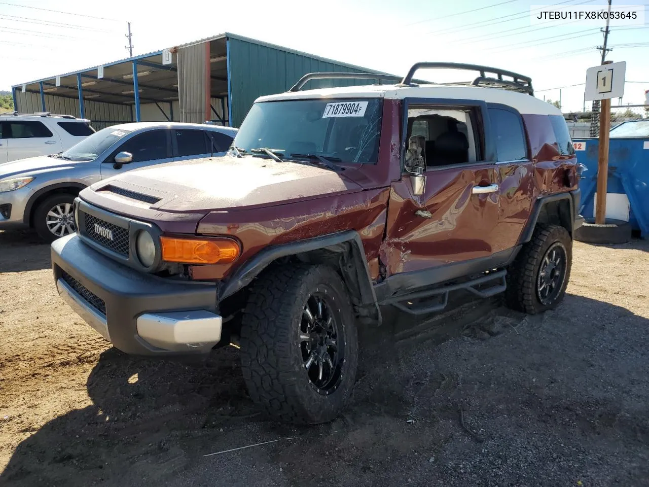 2008 Toyota Fj Cruiser VIN: JTEBU11FX8K053645 Lot: 71879904