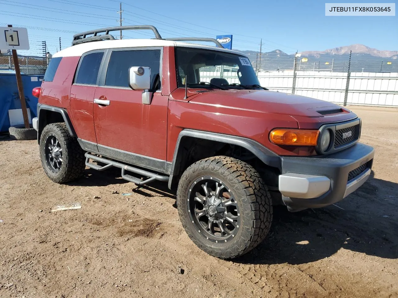 2008 Toyota Fj Cruiser VIN: JTEBU11FX8K053645 Lot: 71879904