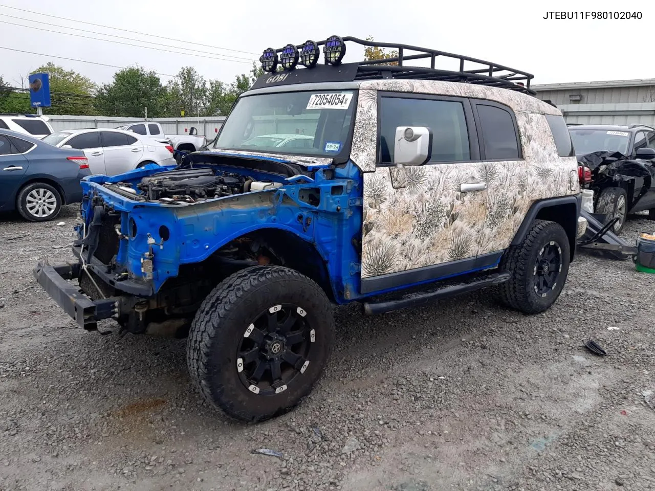 2008 Toyota Fj Cruiser VIN: JTEBU11F980102040 Lot: 72054054