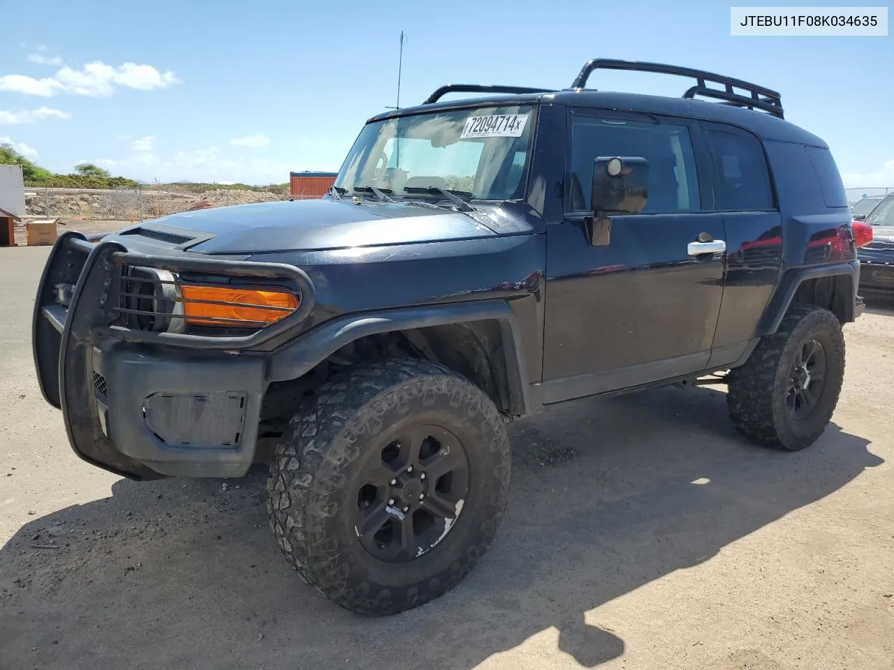 2008 Toyota Fj Cruiser VIN: JTEBU11F08K034635 Lot: 72094714