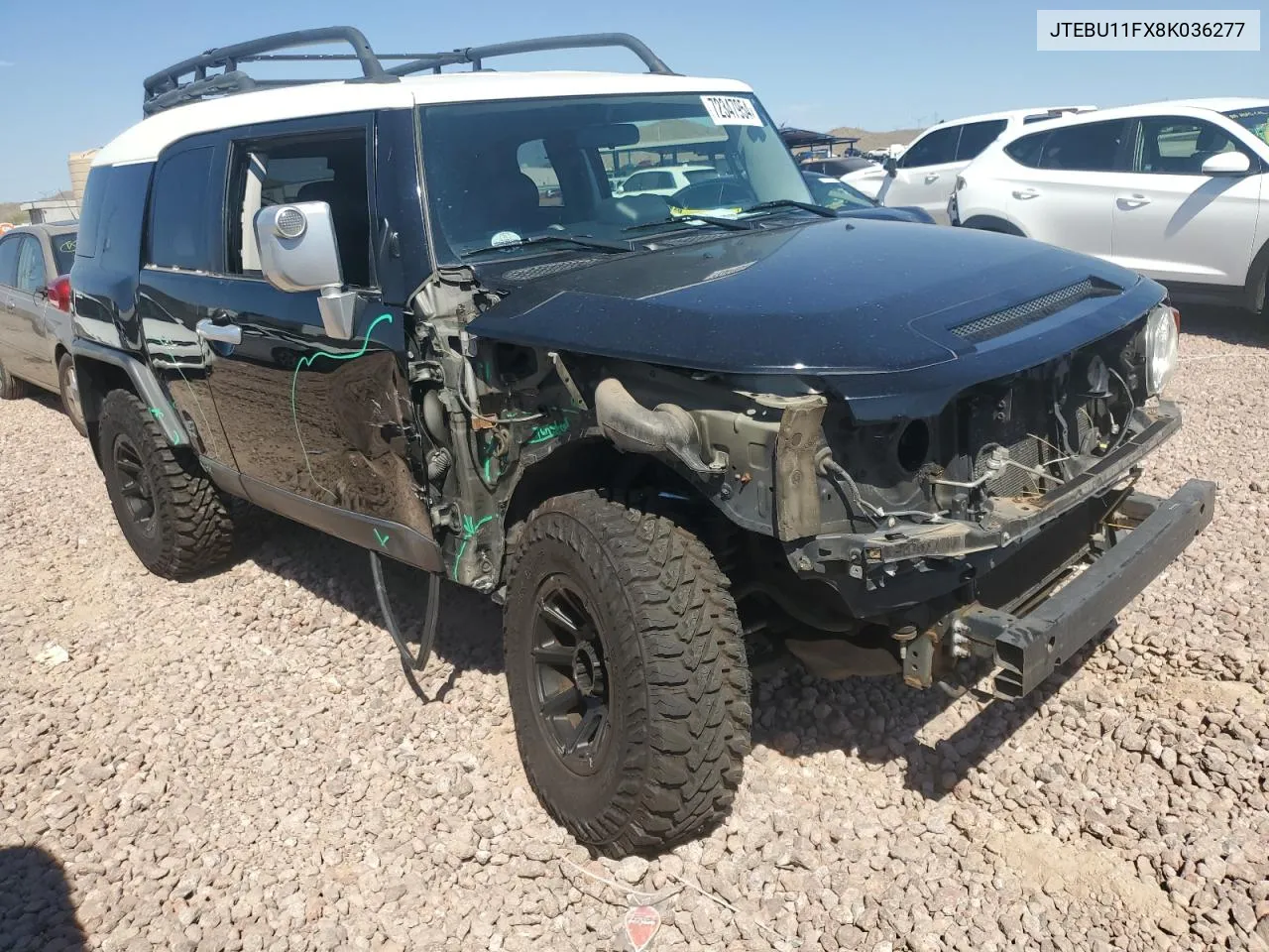 2008 Toyota Fj Cruiser VIN: JTEBU11FX8K036277 Lot: 72347954