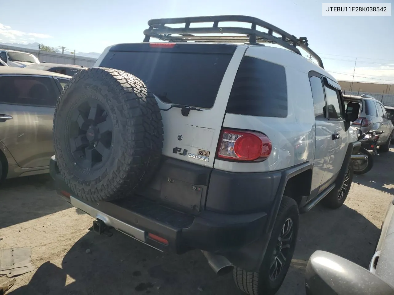 2008 Toyota Fj Cruiser VIN: JTEBU11F28K038542 Lot: 74635324