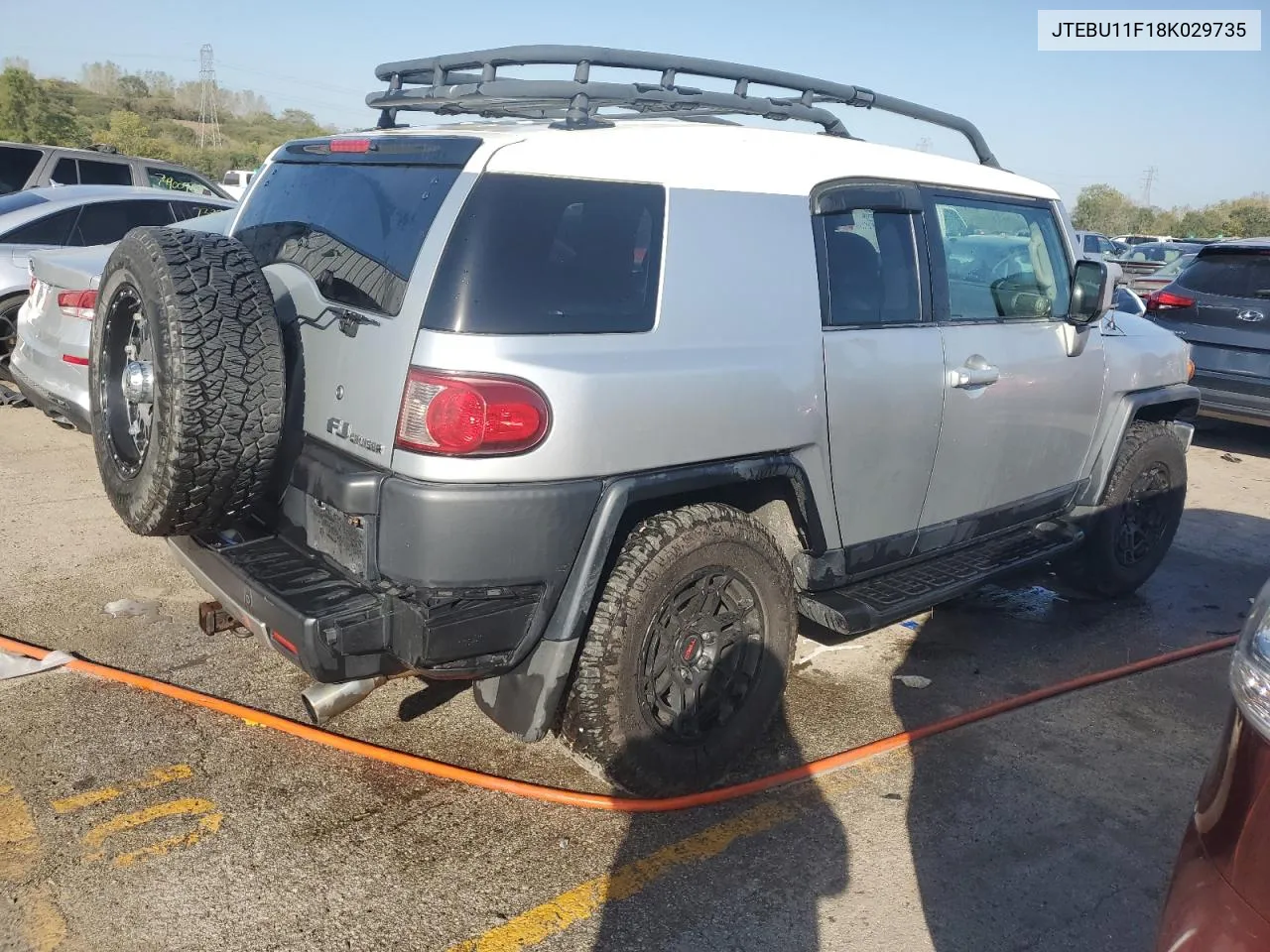 2008 Toyota Fj Cruiser VIN: JTEBU11F18K029735 Lot: 74692894