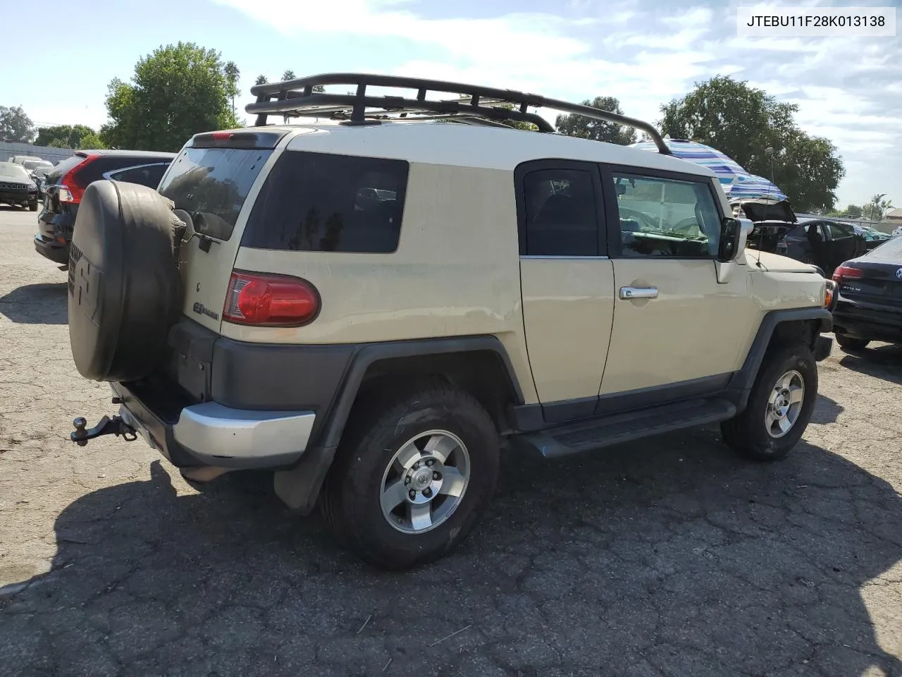 2008 Toyota Fj Cruiser VIN: JTEBU11F28K013138 Lot: 74737904