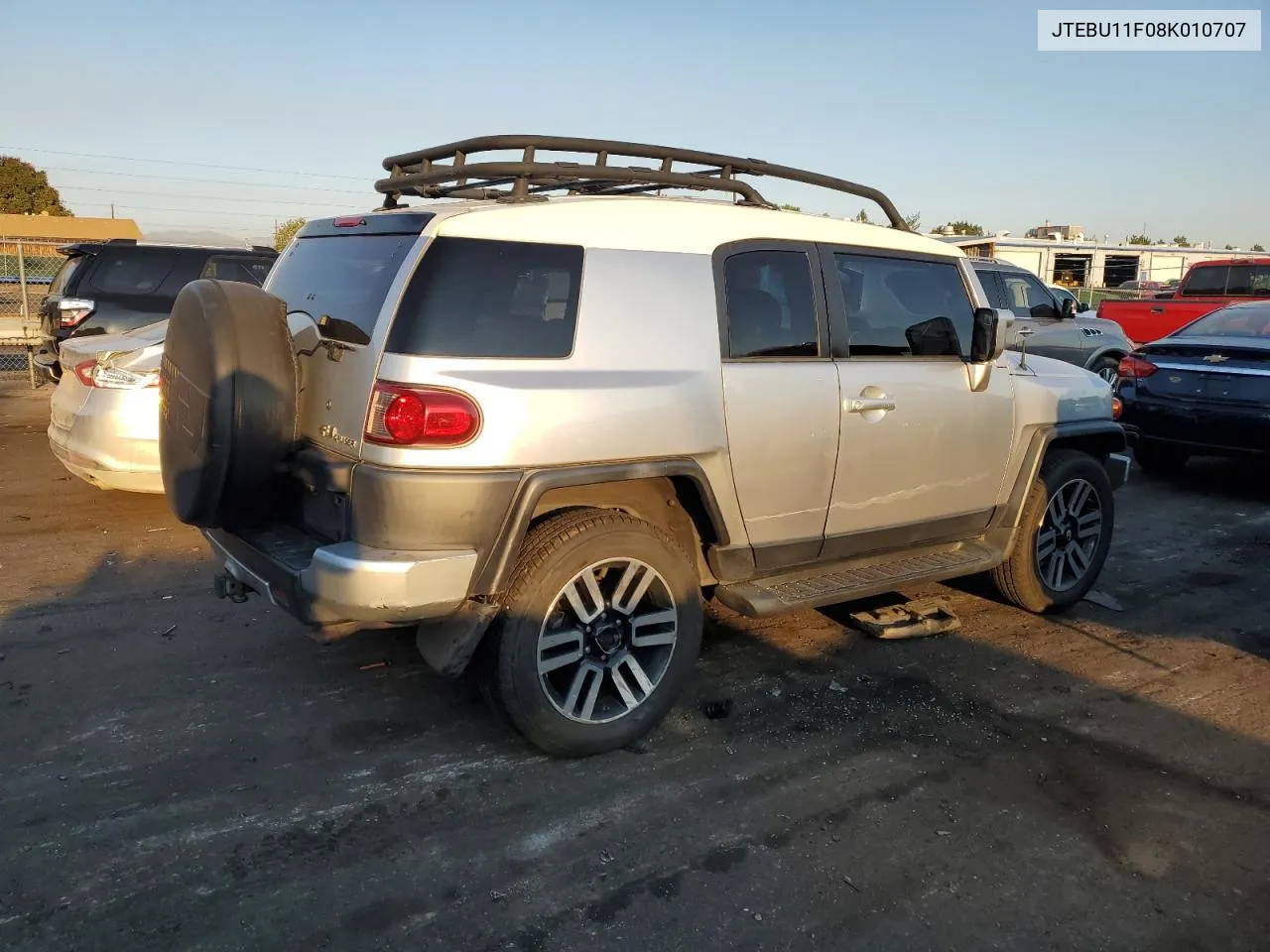 2008 Toyota Fj Cruiser VIN: JTEBU11F08K010707 Lot: 74929394