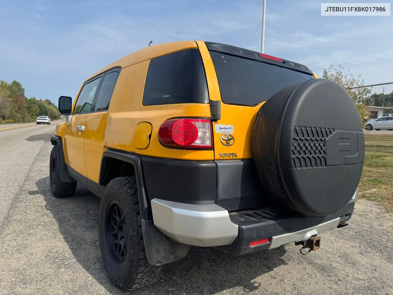 2008 Toyota Fj Cruiser VIN: JTEBU11FX8K017986 Lot: 75066564